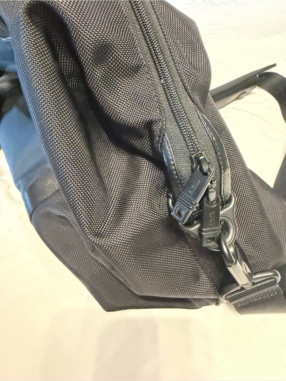 Tumi Black Travel Duffel with Leather Handle